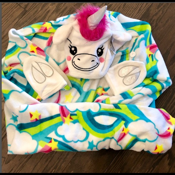 UNICORN 3D COZY WRAP WITH HOOD AND MITTENS - Picture 3 of 6